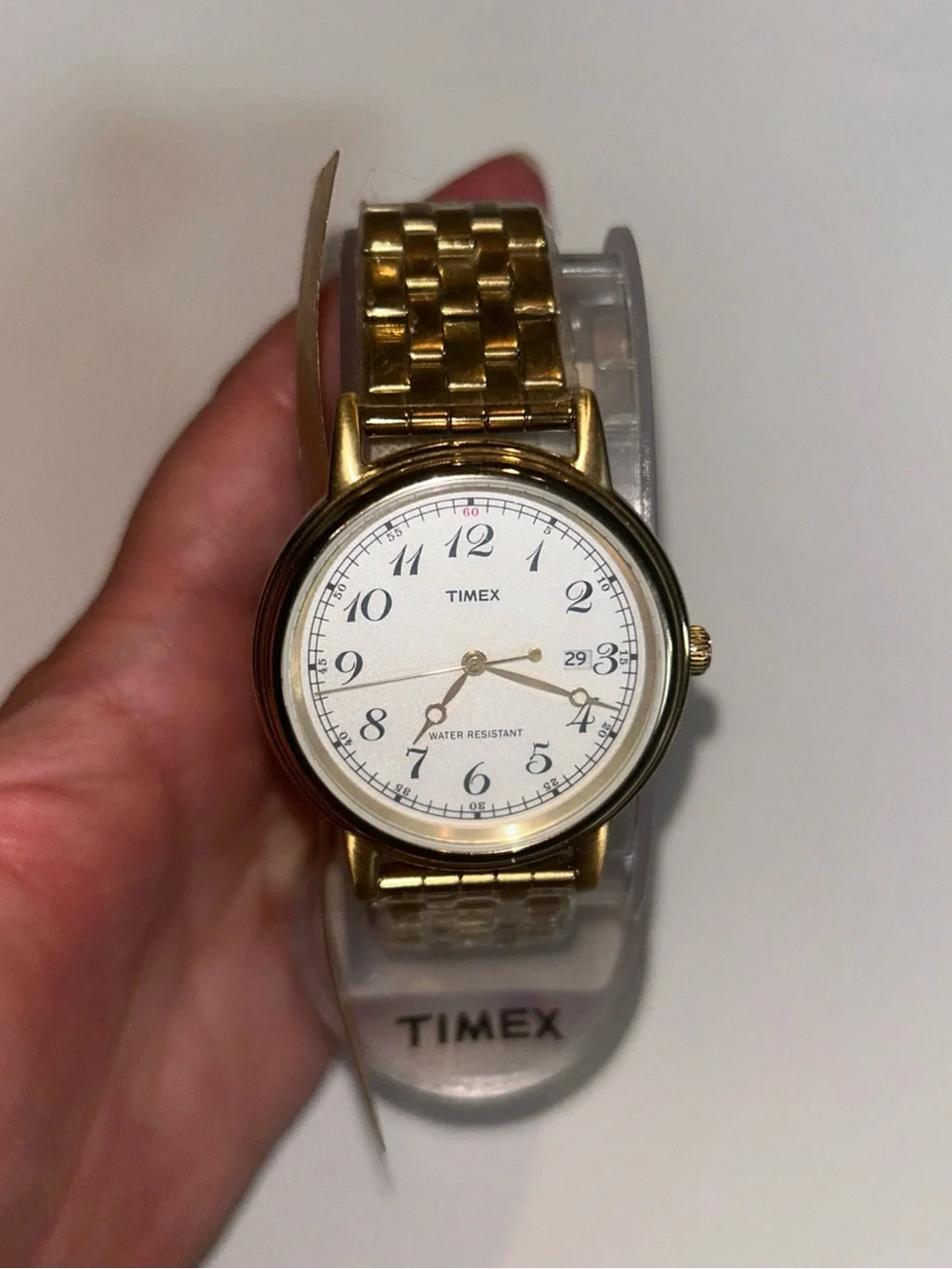 Timex Gold and White Classic Round Bracelet